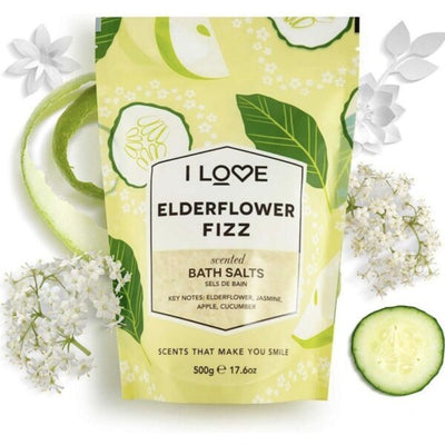 Ich liebe Holunderblüten-Fizz-Badesalz 500g