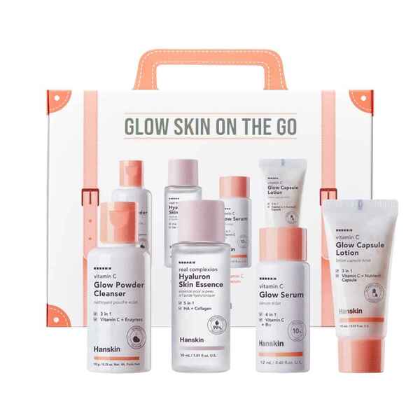 Hanskin Glow Skin On The Go Mini Kit 4pcs, imported from the UK