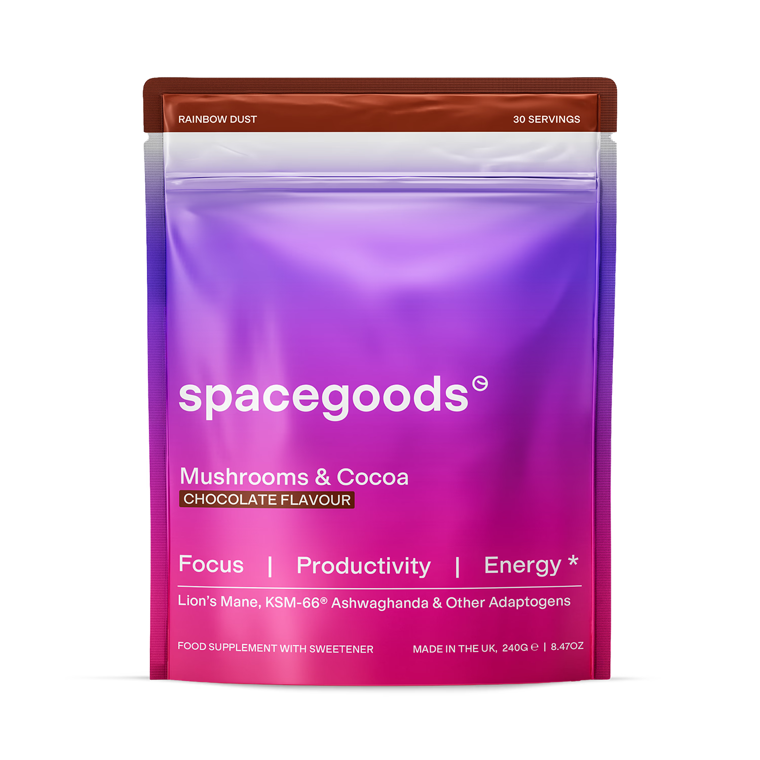 Spacegoods Rainbow Dust chocolate superfood powder 240g - British product