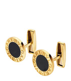 Bvlgari 18kt yellow gold and black onyx cufflinks, imported from the UK