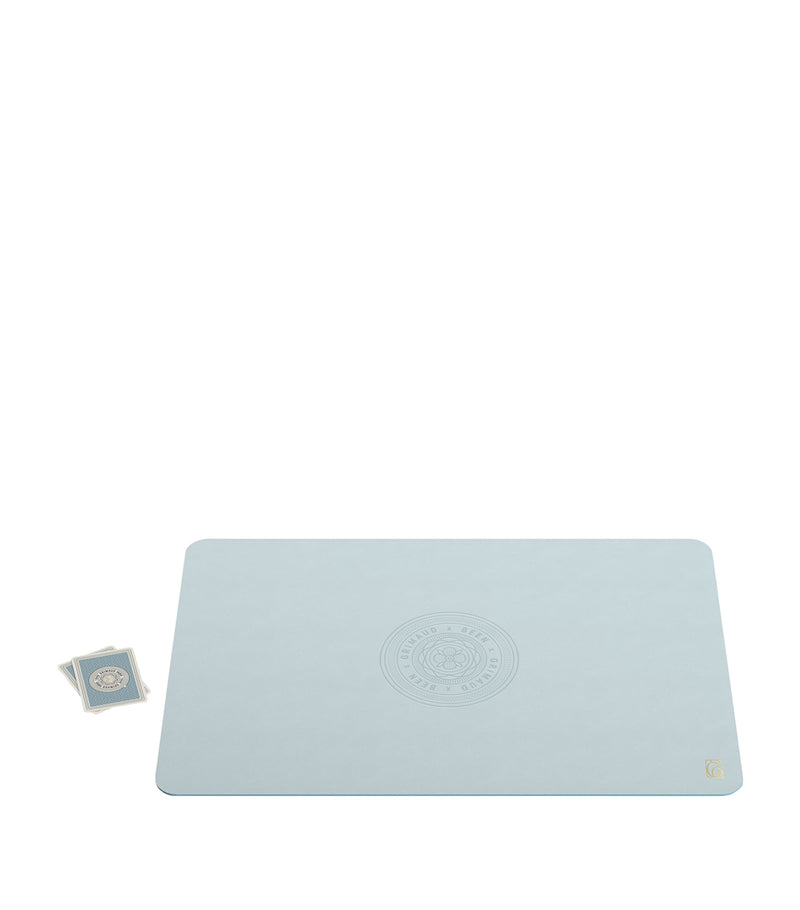 Grimaud apple leather playing cards mat - British product