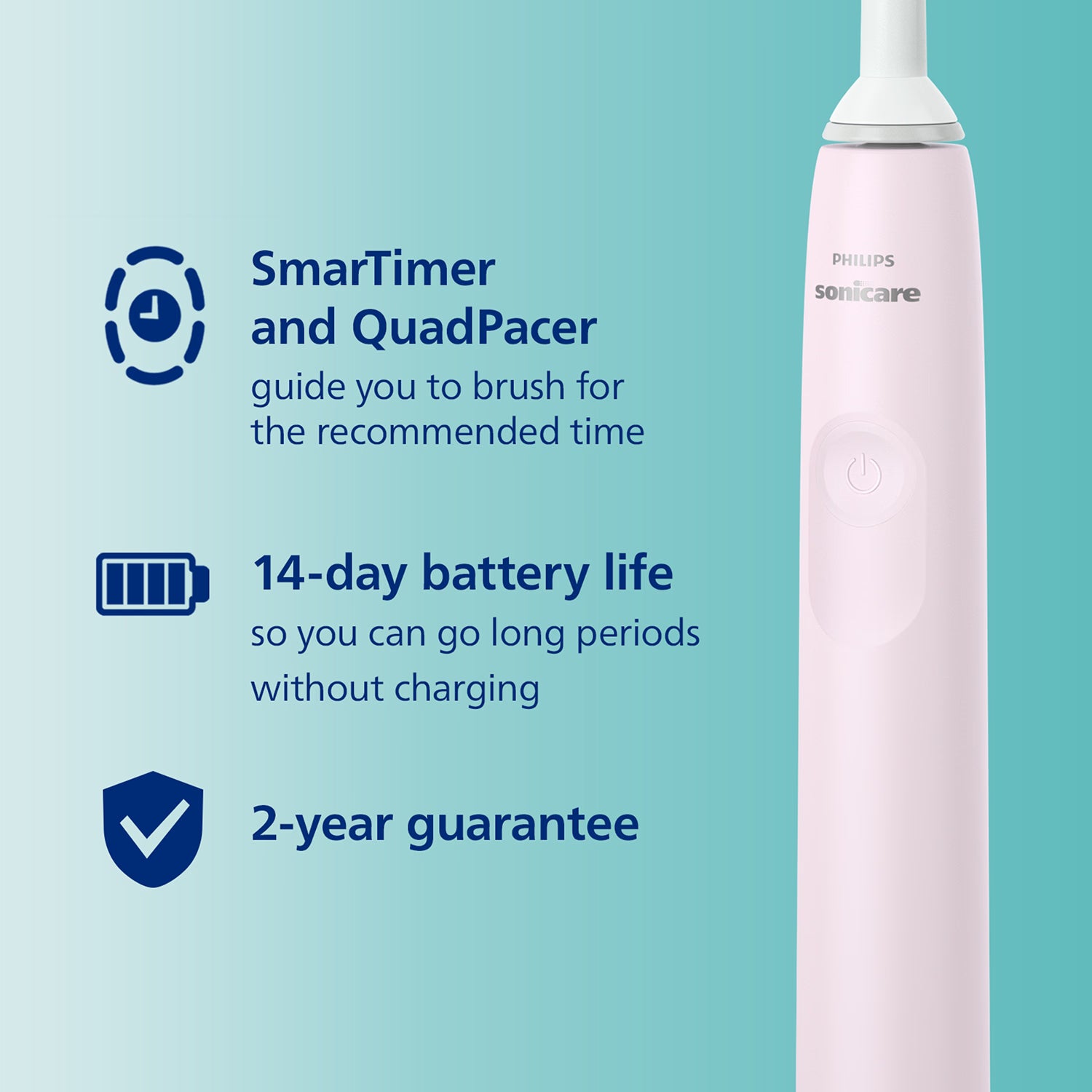 Philips Sonicare 3100 electric toothbrush pink with case - British product