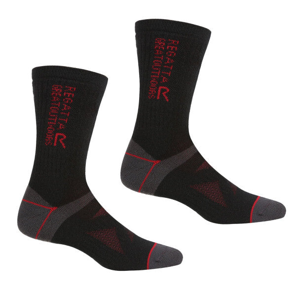 Regatta Adult Wool Hiking Boot Socks (Pack of 2) (6-8)