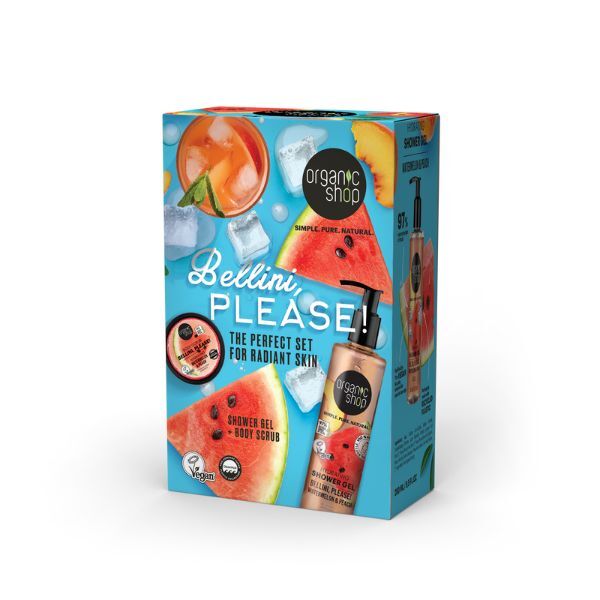 Organic Shop Bellini Please body care gift set 280ml 100ml, imported from the UK