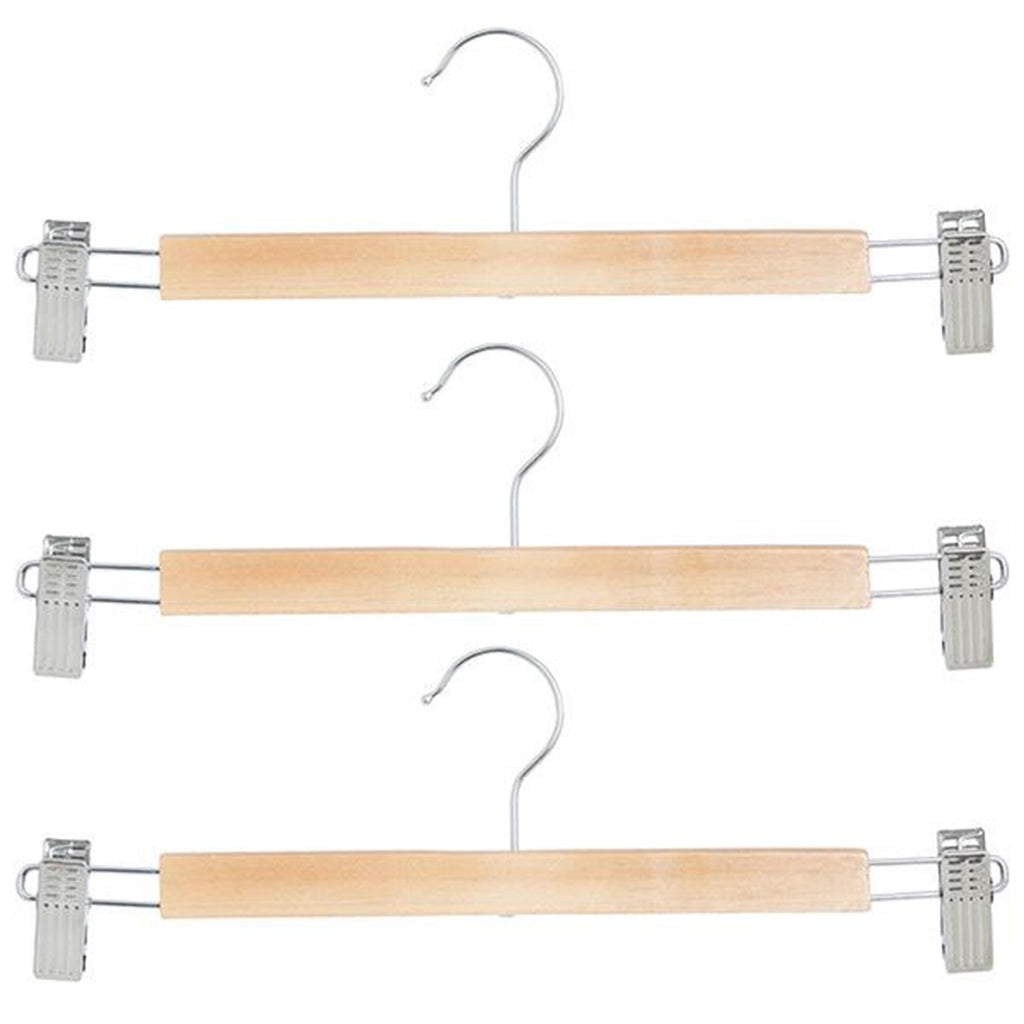 Habitat Wooden Clip Trouser Hangers 3pk