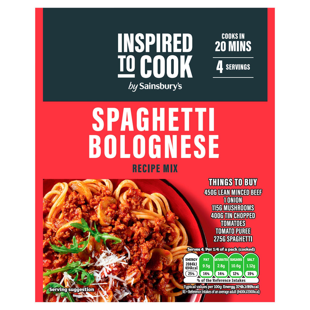 Sainsbury's Spaghetti Bolognese Recipe Mix, Inspired to Cook 44g