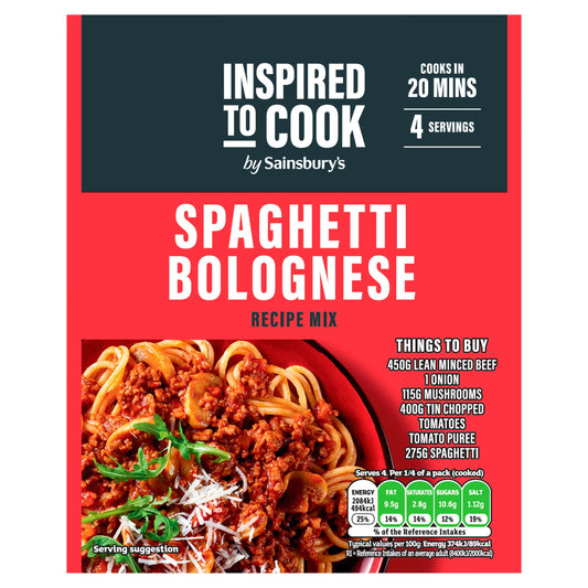Sainsbury's Spaghetti Bolognese Recipe Mix, Inspired to Cook 44g GOODS Sainsburys   