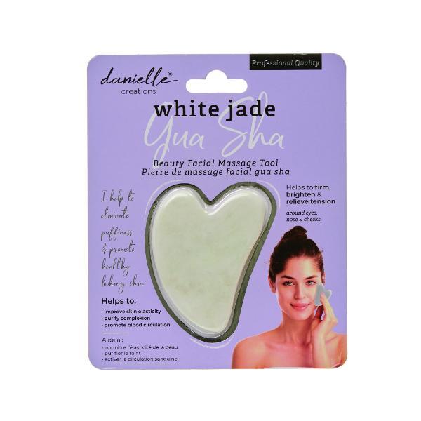 Danielle Creations white jade Gua Sha face massage tool, UK version
