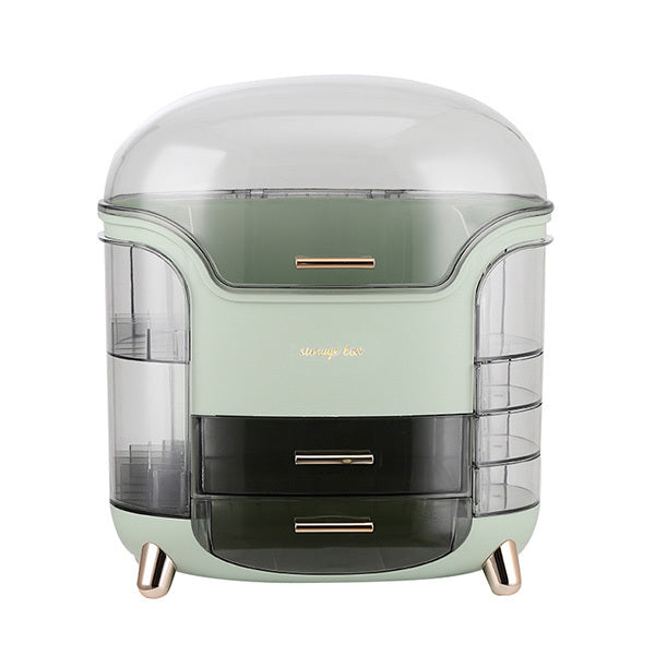Livingandhome Makeup Storage Box Light Green 28cm wide, imported from the UK