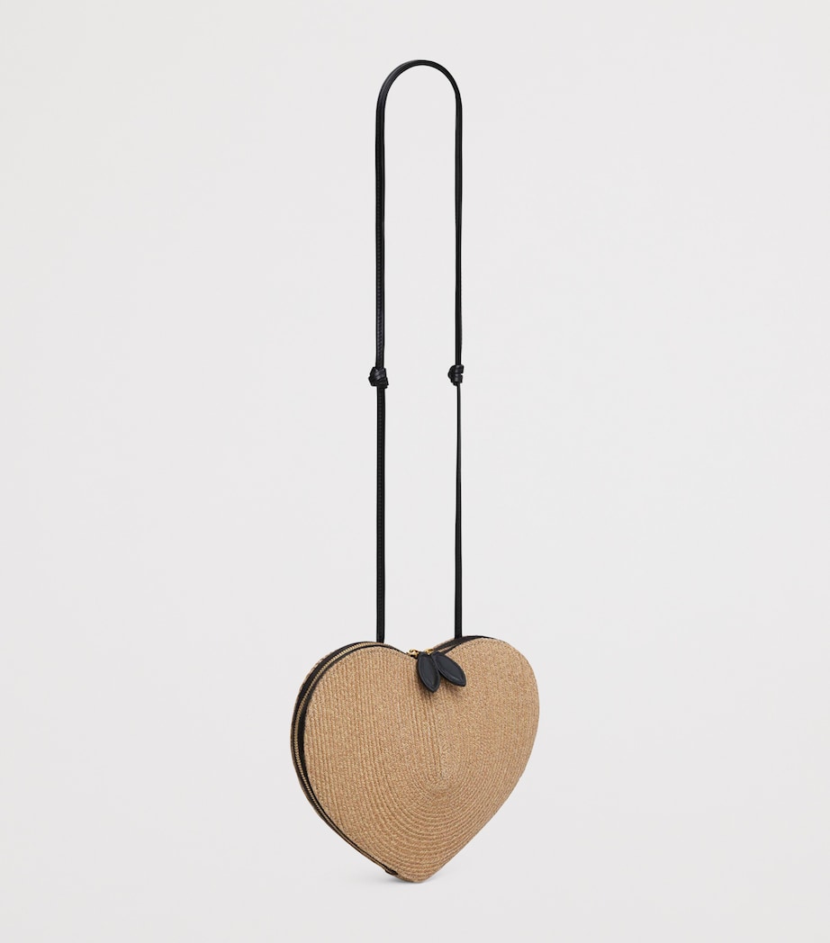 Alaïa heart-shaped straw shoulder bag (British brand)