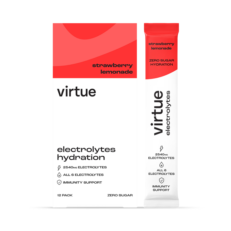 Virtue Electrolytes Hydration Strawberry Lemonade 12 sachets (British brand)