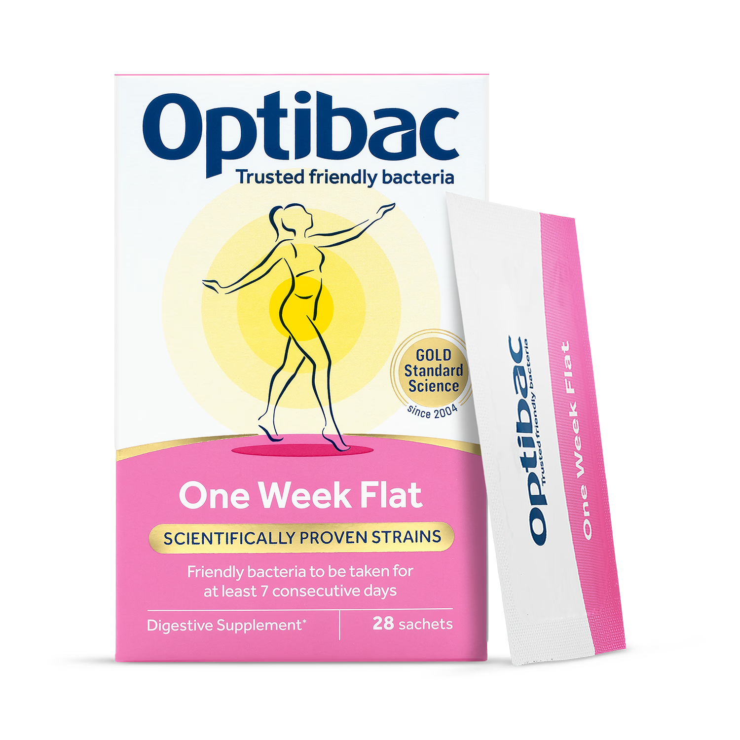 Optibac One Week Flat probiotic sachets, UK version