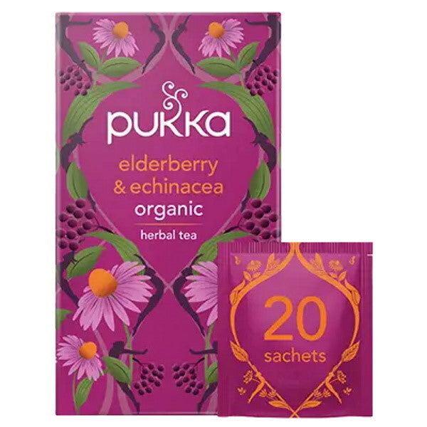 Pukka Herbs Elderberry & Echinacea Tea - 20 Teabags