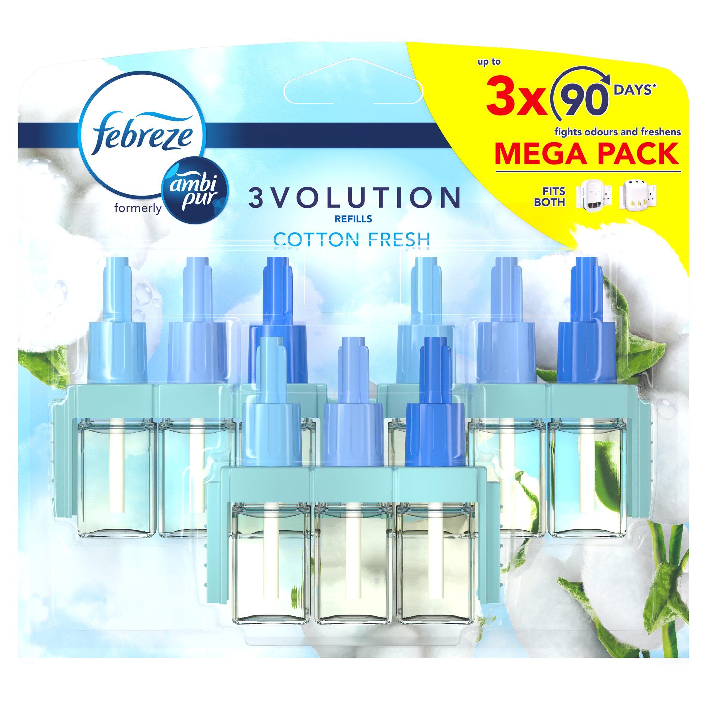 Febreze 3Volution Cotton Fresh Air Freshener Plug In Refill Triple Pack 3x20ml GOODS Sainsburys   