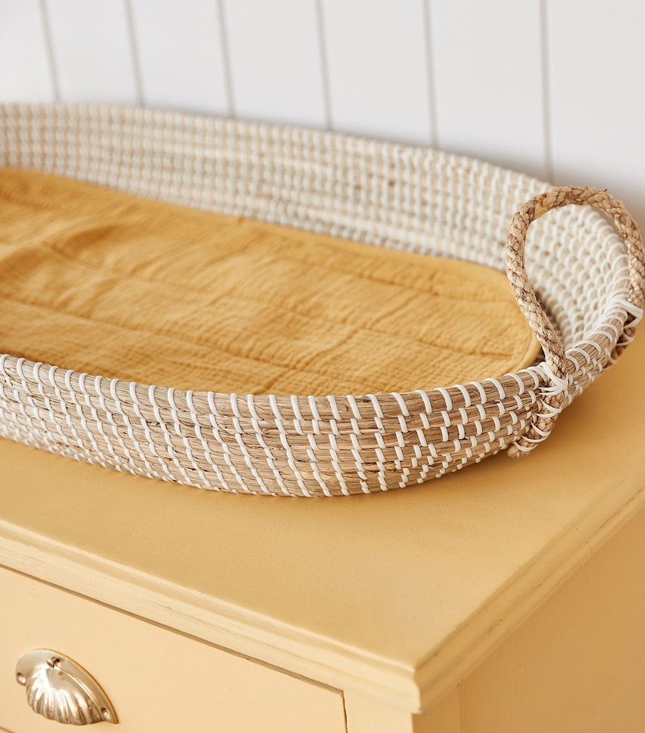 Olli Ella Reva seagrass changing basket - British product