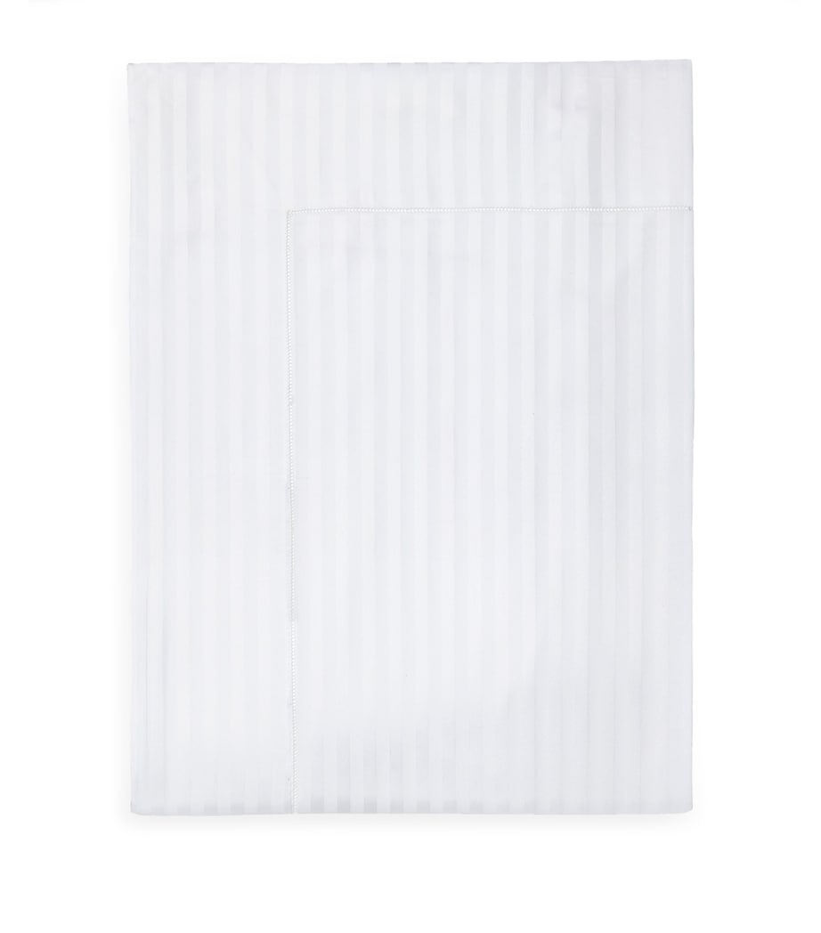 Pratesi striped king flat sheet 275cm x 275cm, imported from the UK