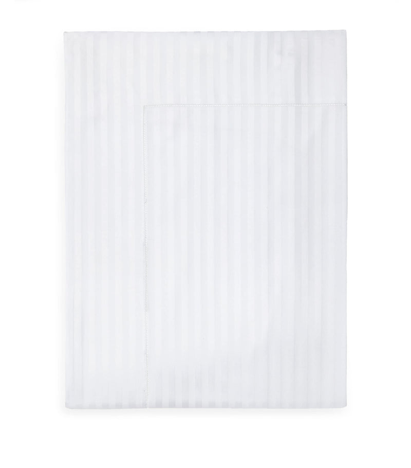 Pratesi striped king flat sheet 275cm x 275cm, imported from the UK