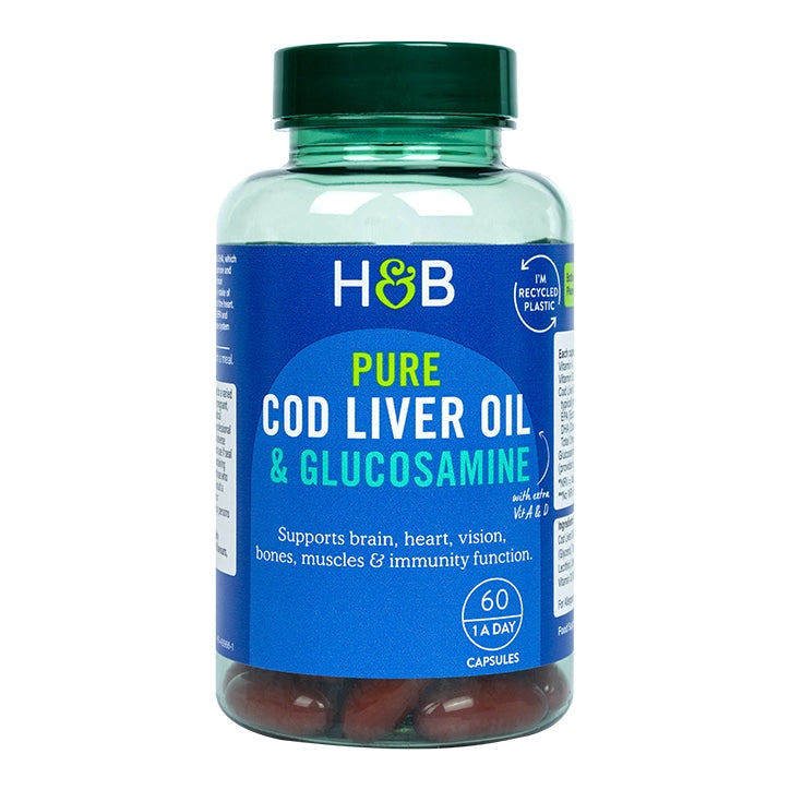 Holland & Barrett Pure Cod Liver Oil & Glucosamine 500mg 60 Capsules GOODS Holland&Barrett   