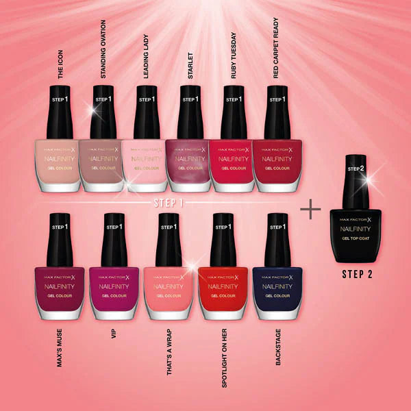 Max Factor Gel Nail Polish 100 The Finale, imported from the UK