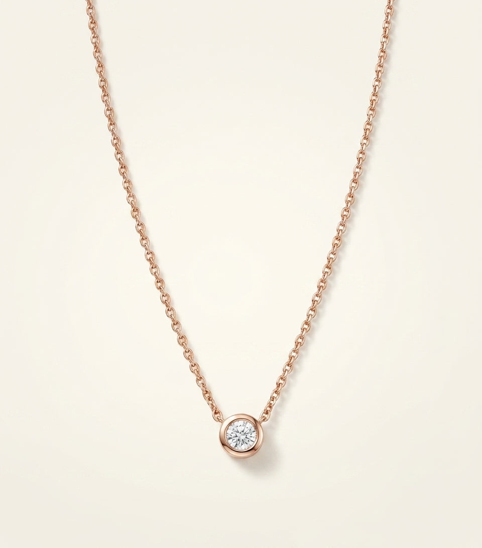 Cartier Small Rose Gold and Diamond d'Amour Necklace, imported from the UK
