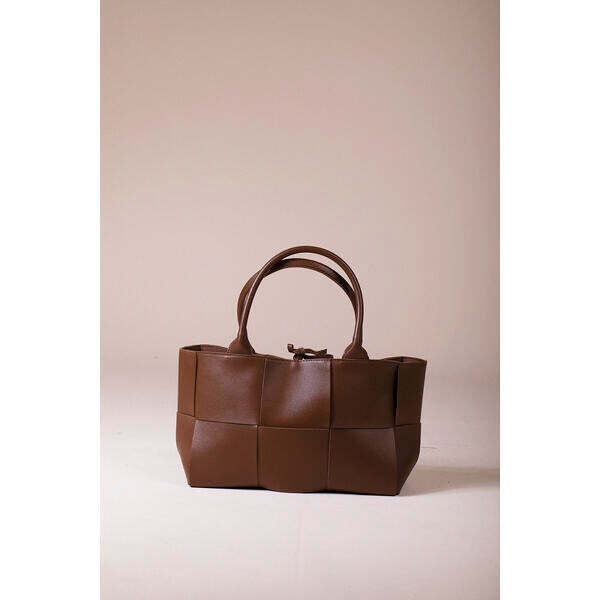 SVNX woven tote bag dark brown - British product