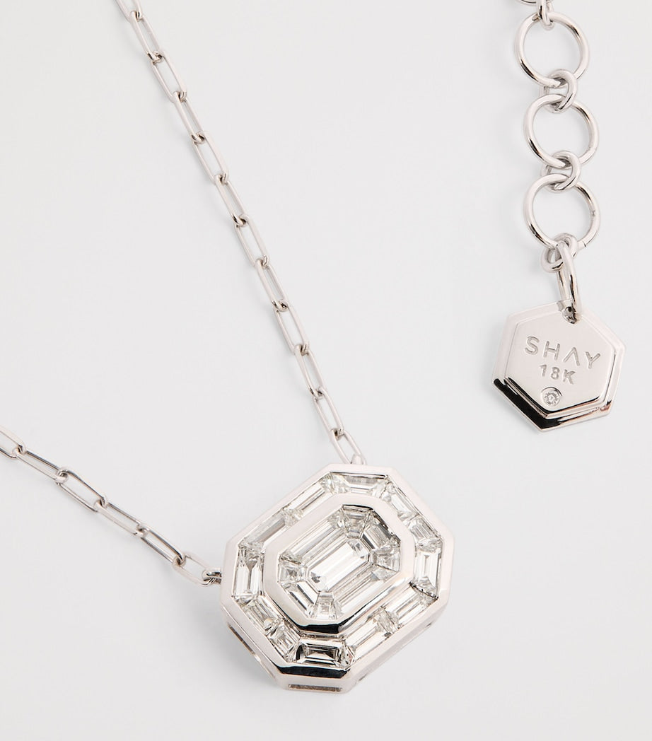 SHAY Illusion white gold diamond necklace - British product