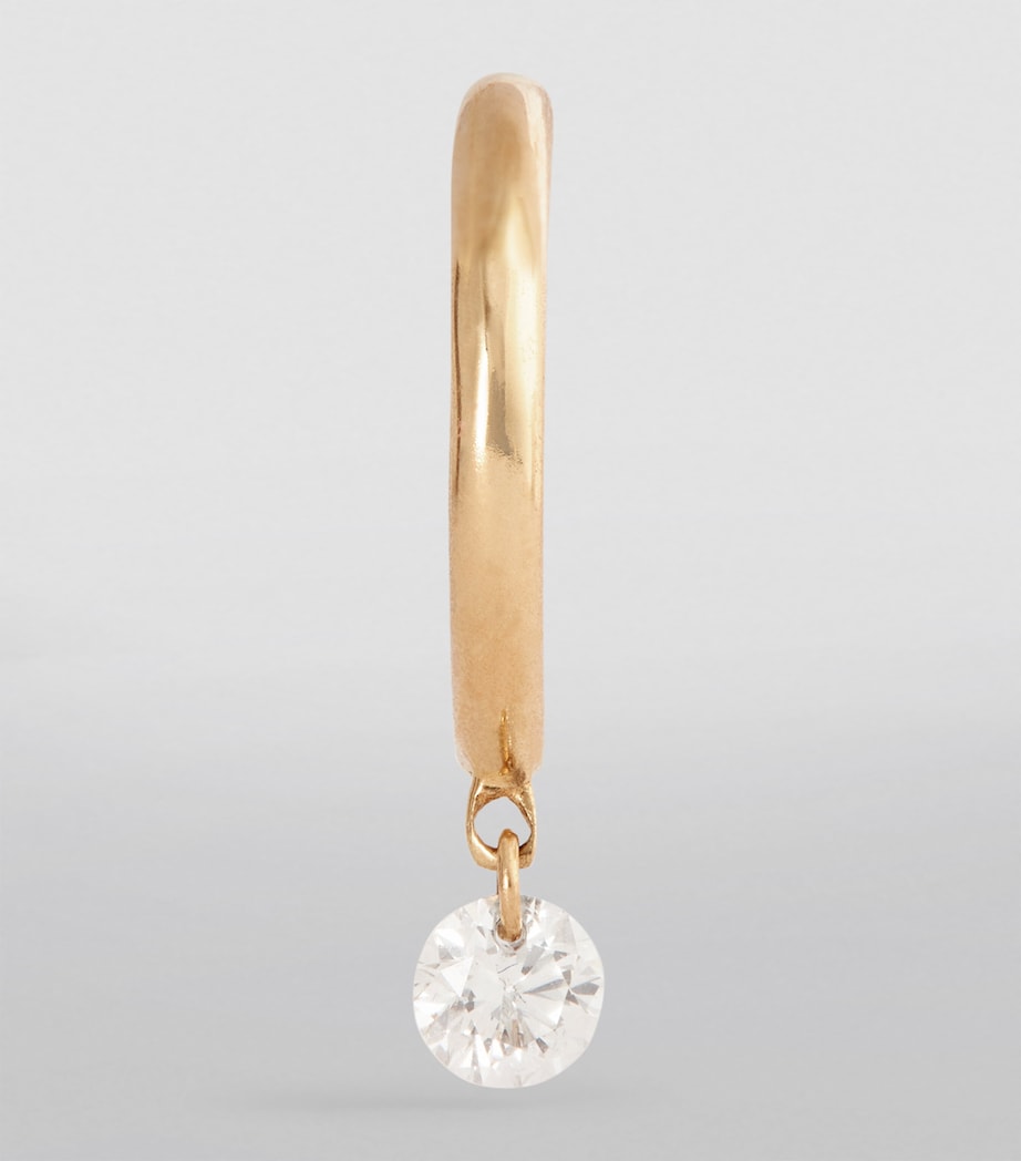 Persée Danaé single huggie earring in yellow gold and diamond, UK version