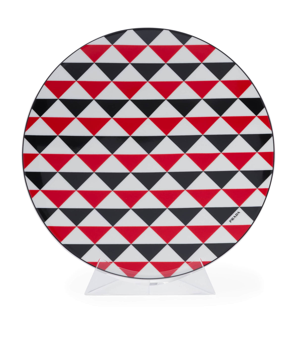 Prada Triangles charger plate 28cm, imported from the UK