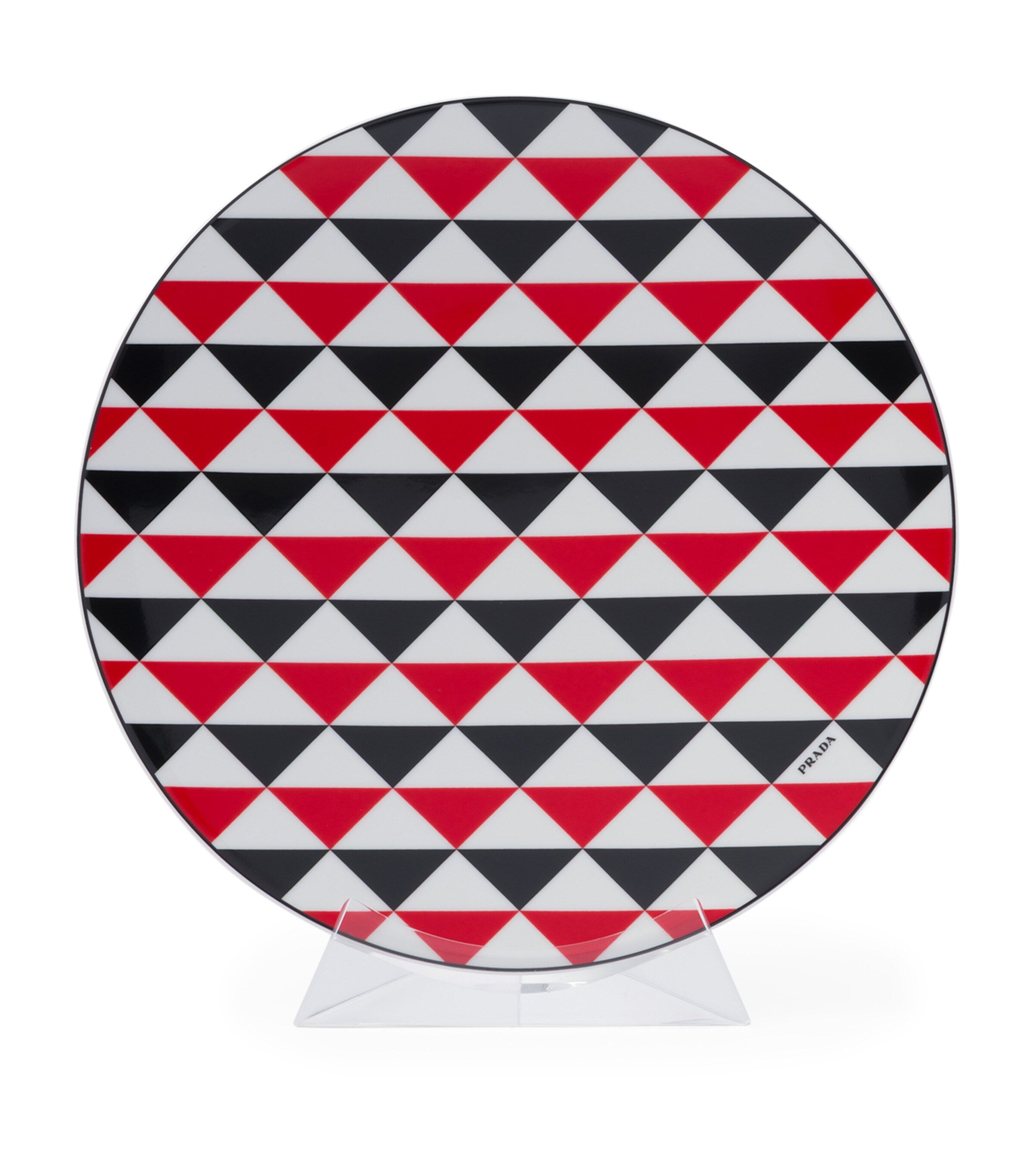Prada Triangles charger plate 28cm, imported from the UK