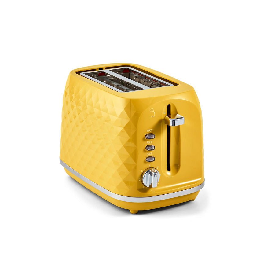 George Home Yellow Textured 2-Slice Toaster GTT101Y-21