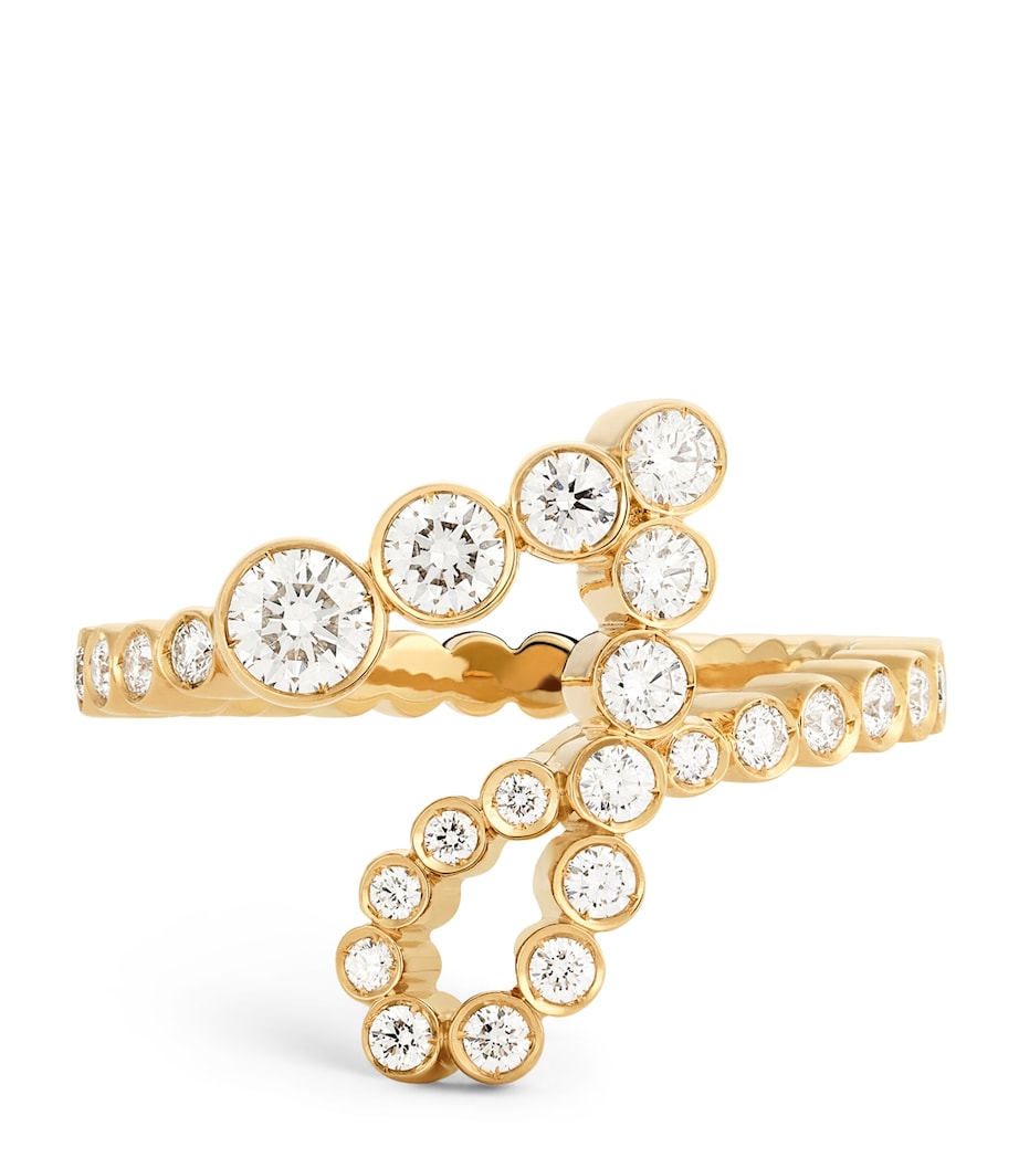 Sophie Bille Brahe yellow gold diamond initial ring (British brand)