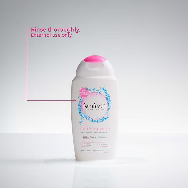 Femfresh Active Soothing Wash 6x250ml bottles - British product