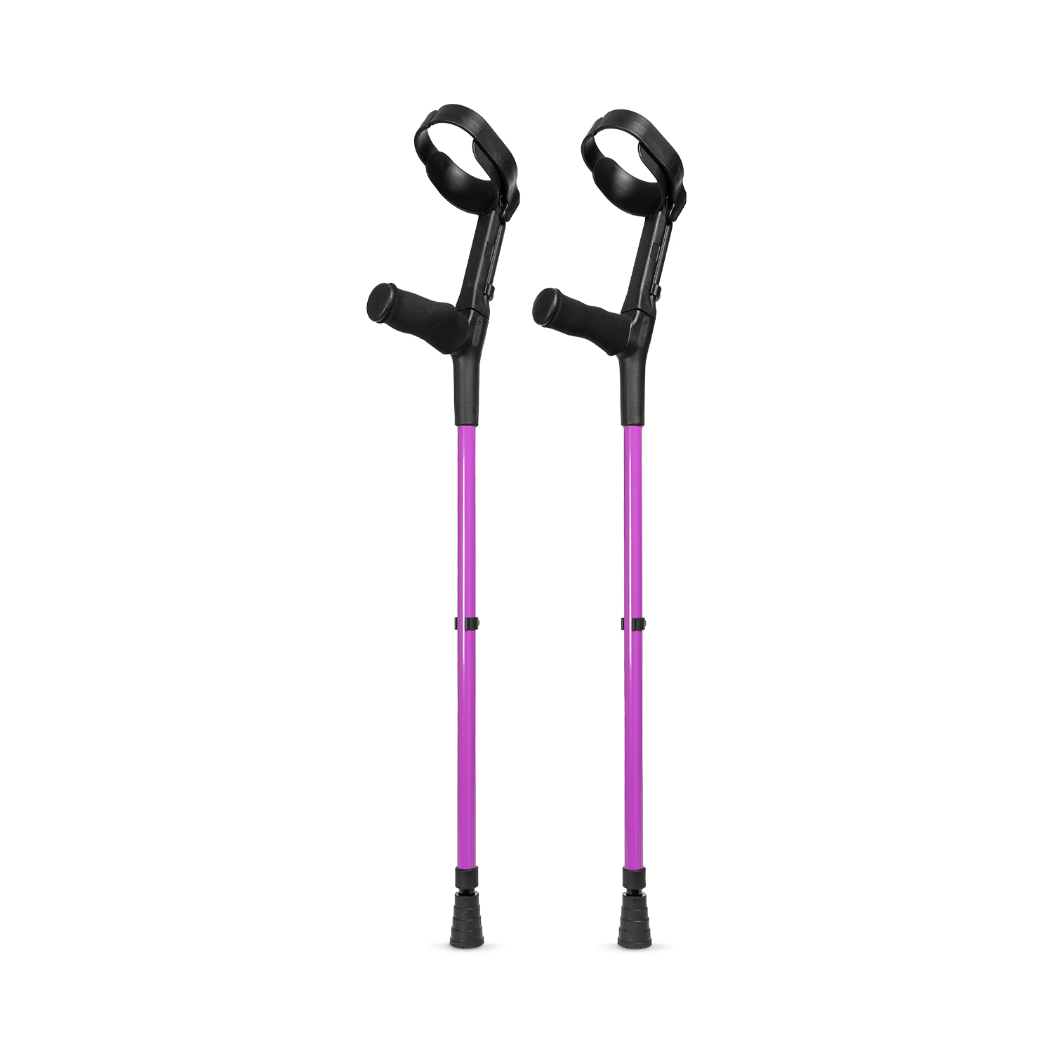 Cool Crutches purple ergonomic forearm crutches adjustable, imported from the UK