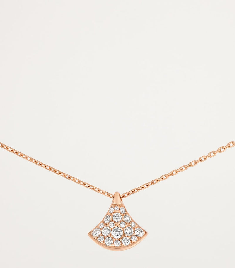 Bvlgari Divas' Dream rose gold diamond pendant necklace - British product
