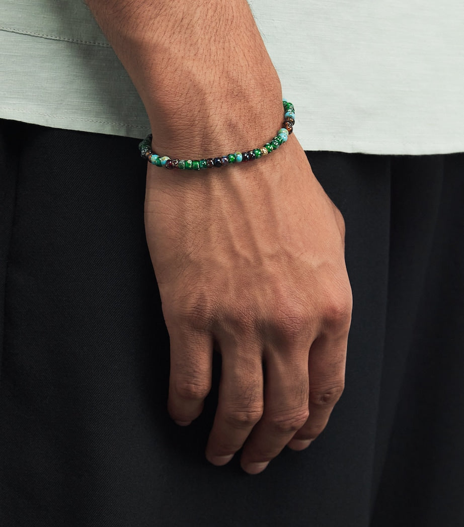 Nialaya Japanese Miyuki beaded bracelet green, imported from the UK