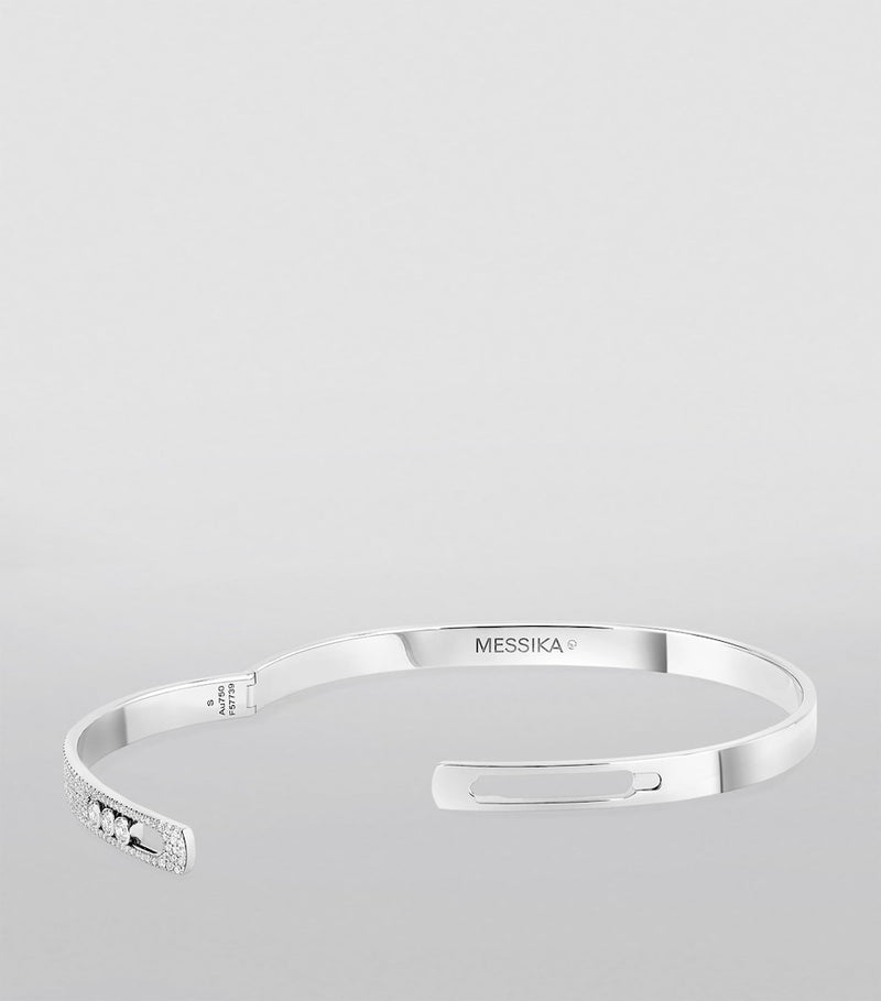 Messika Move Noa white gold bangle pavé diamond 0.90ct, UK version