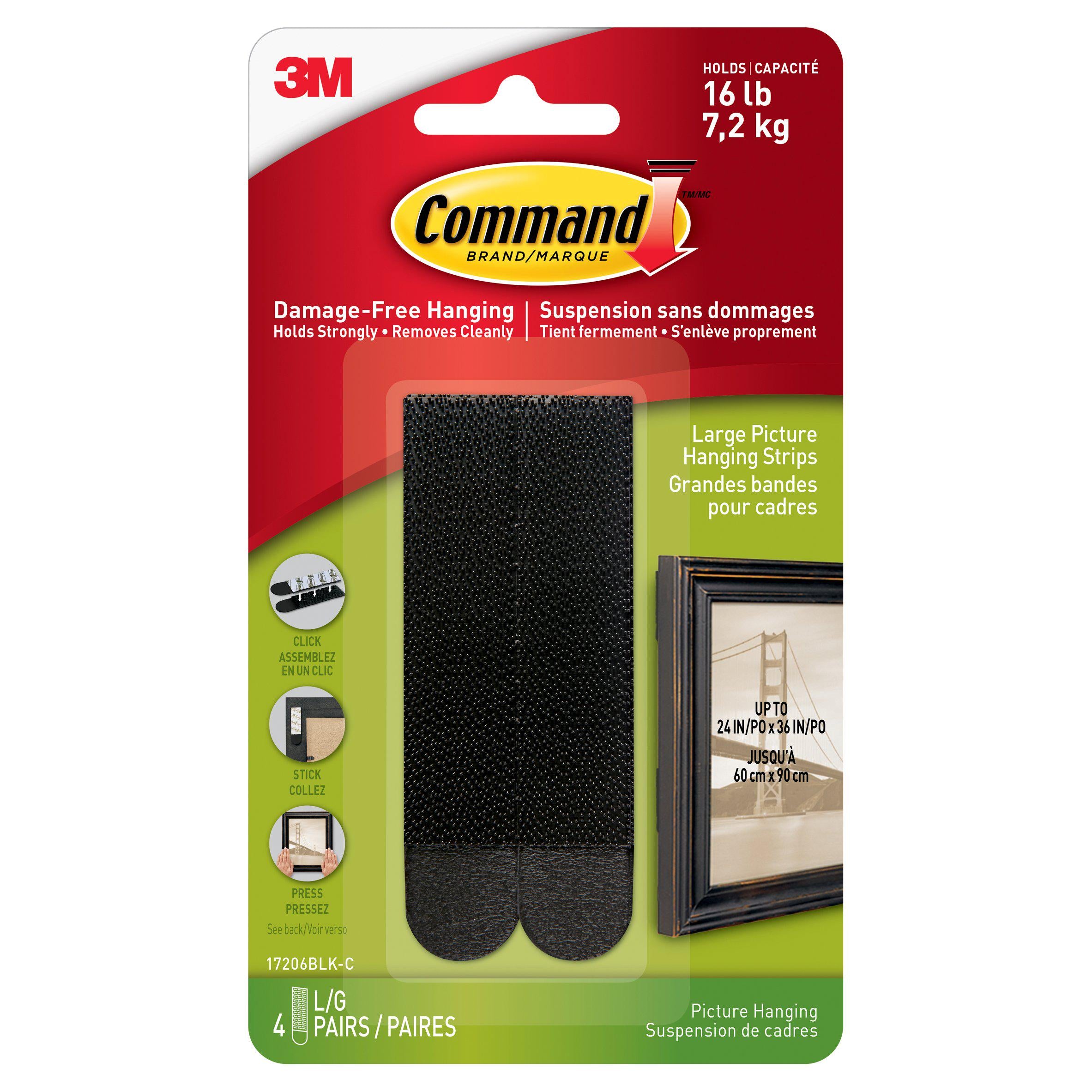 Command Picture Hanging Black Large GOODS Sainsburys   