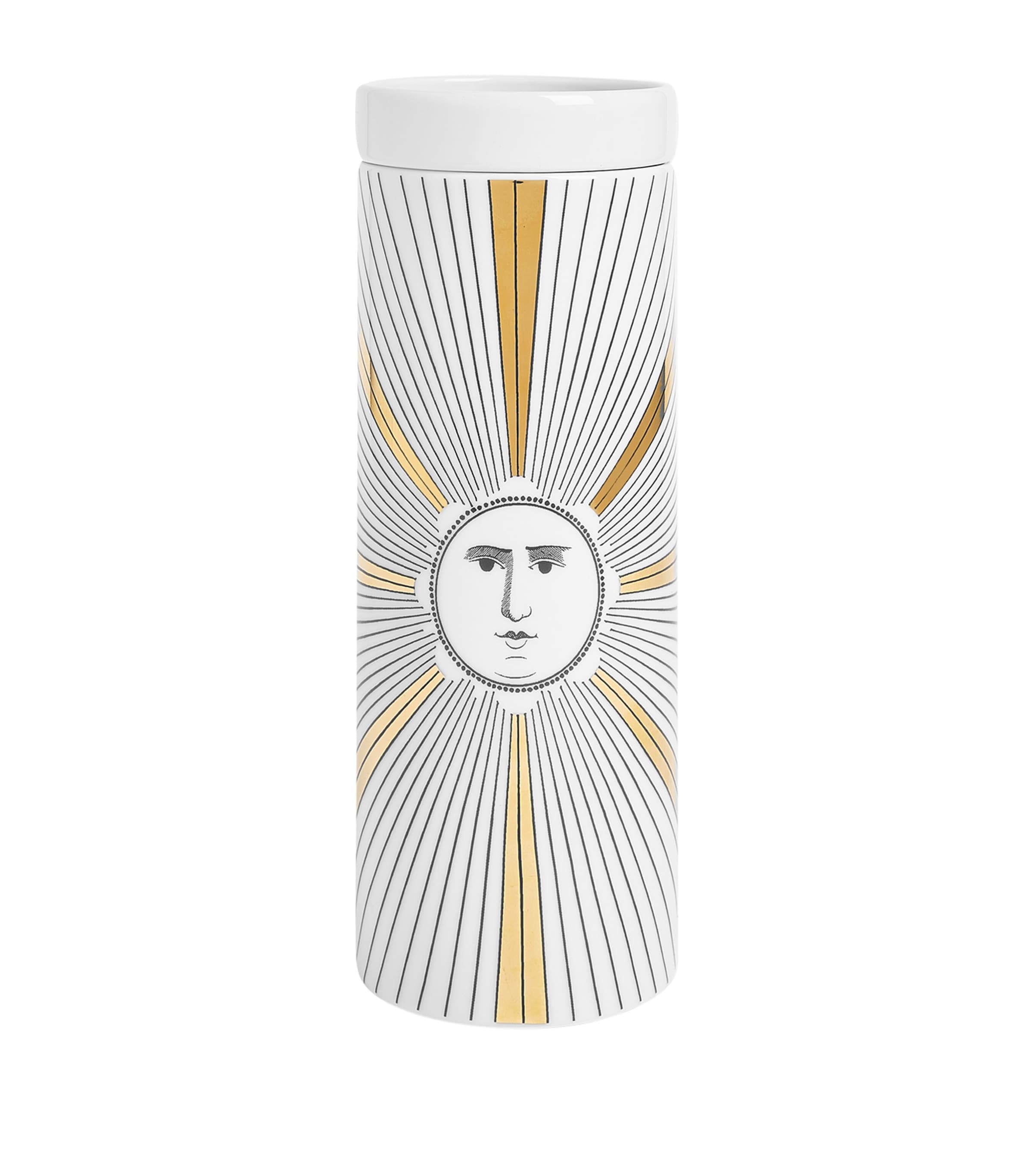 Fornasetti Tall Soli pillar candle 800g - British product