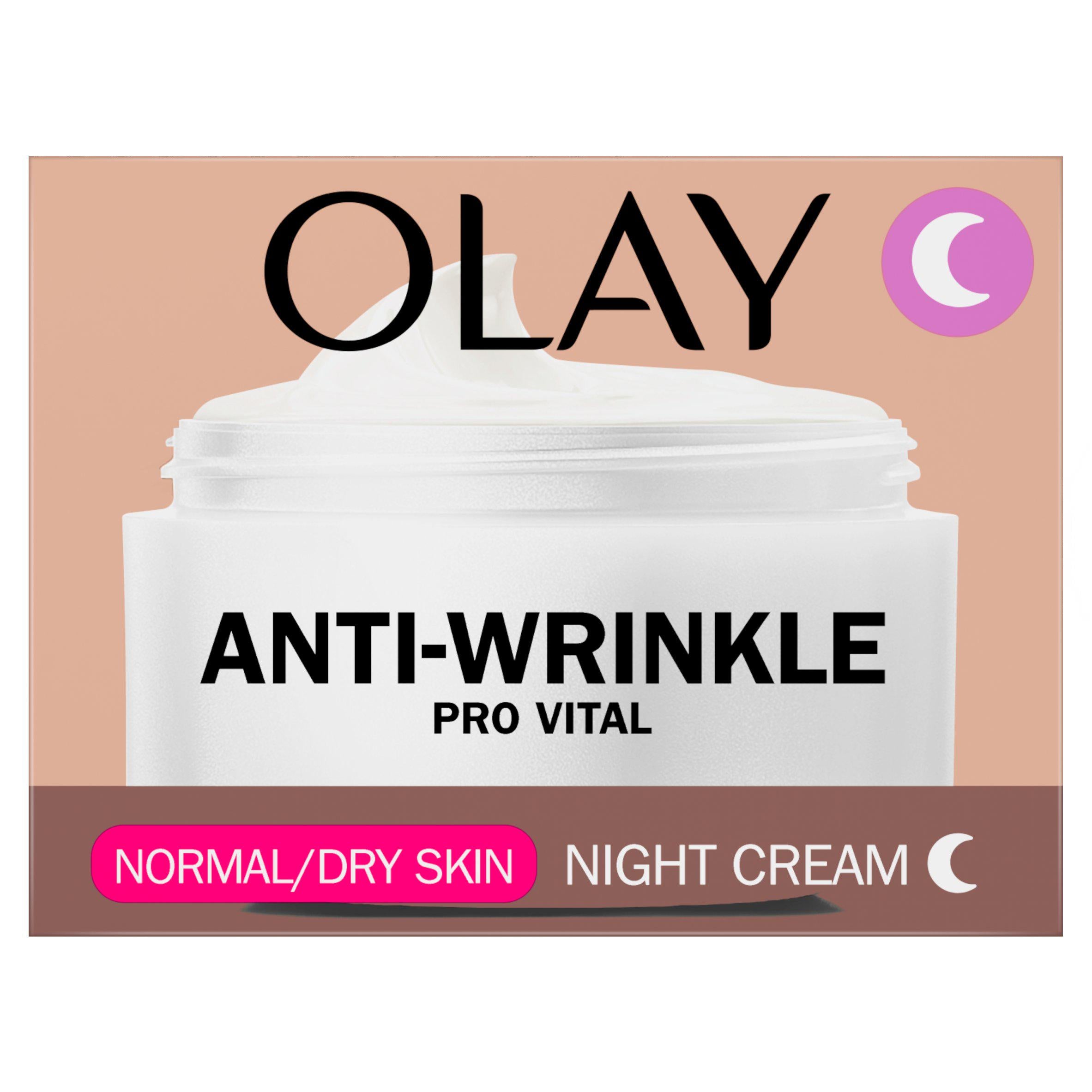 Olay Anti Wrinkle Pro Vital Night Cream For Mature Skin 50ml All Sainsburys   