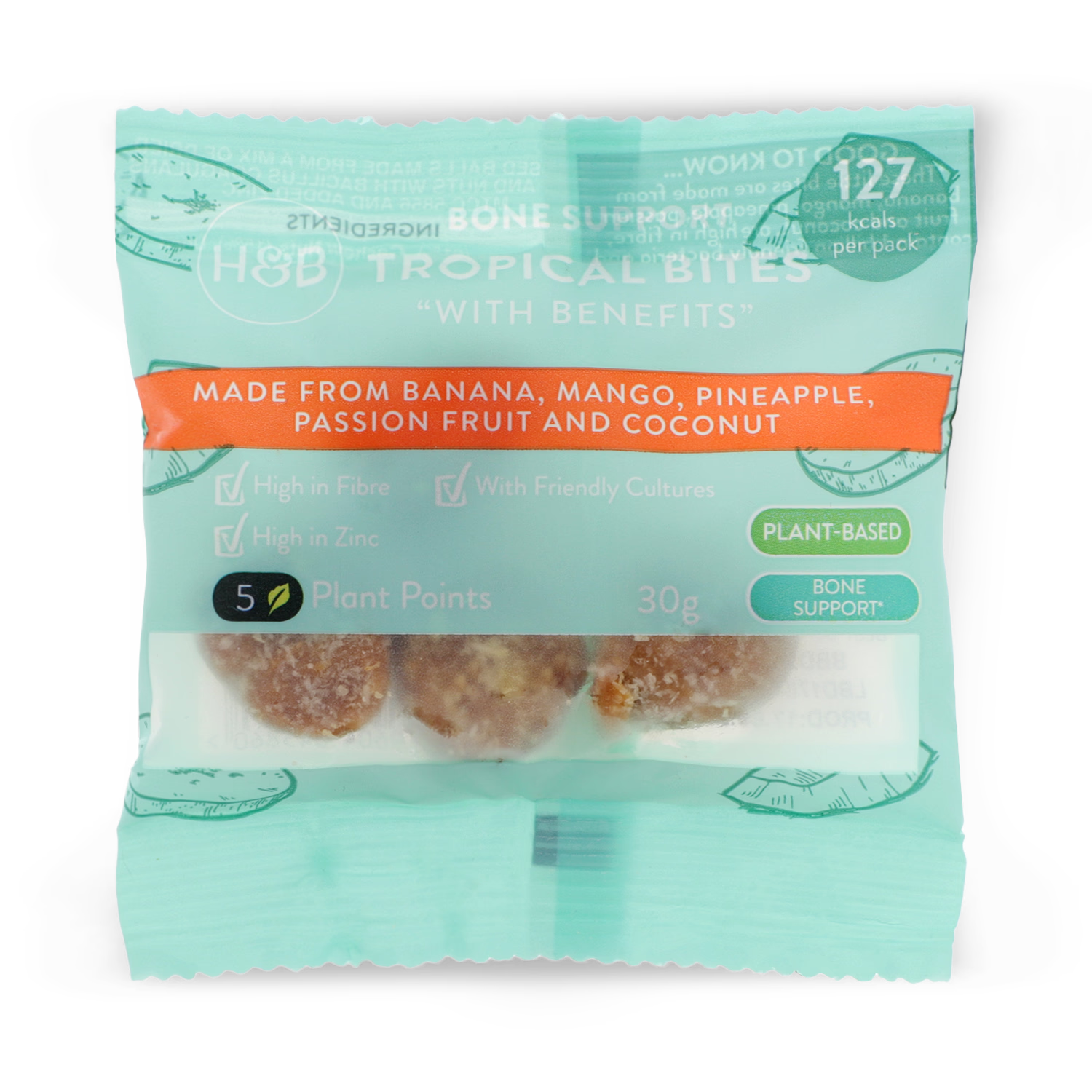 Holland & Barrett tropical bites dried fruit snack 30g (British brand)