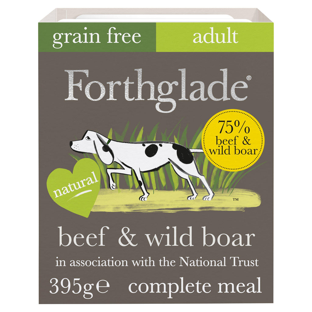 Forthglade Beef & Wild Boar with Root Vegetables & Apple Gourmet Complete Meal Adult 1yr + 395g