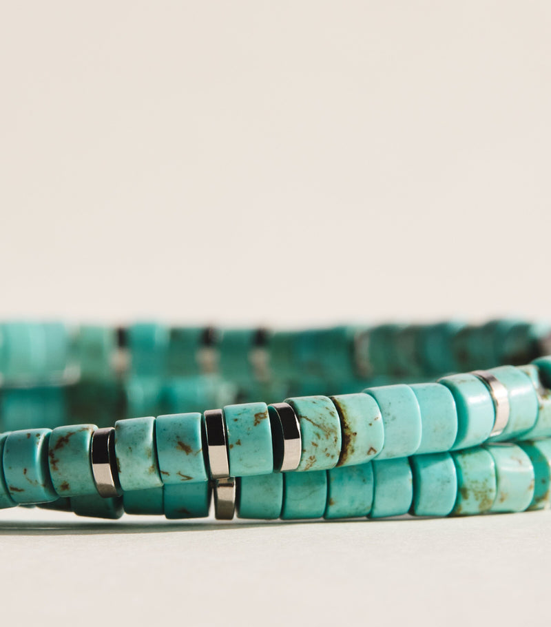 Nialaya Jewelry heishi wrap bracelet (British brand)