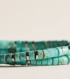 Nialaya Jewelry heishi wrap bracelet (British brand)