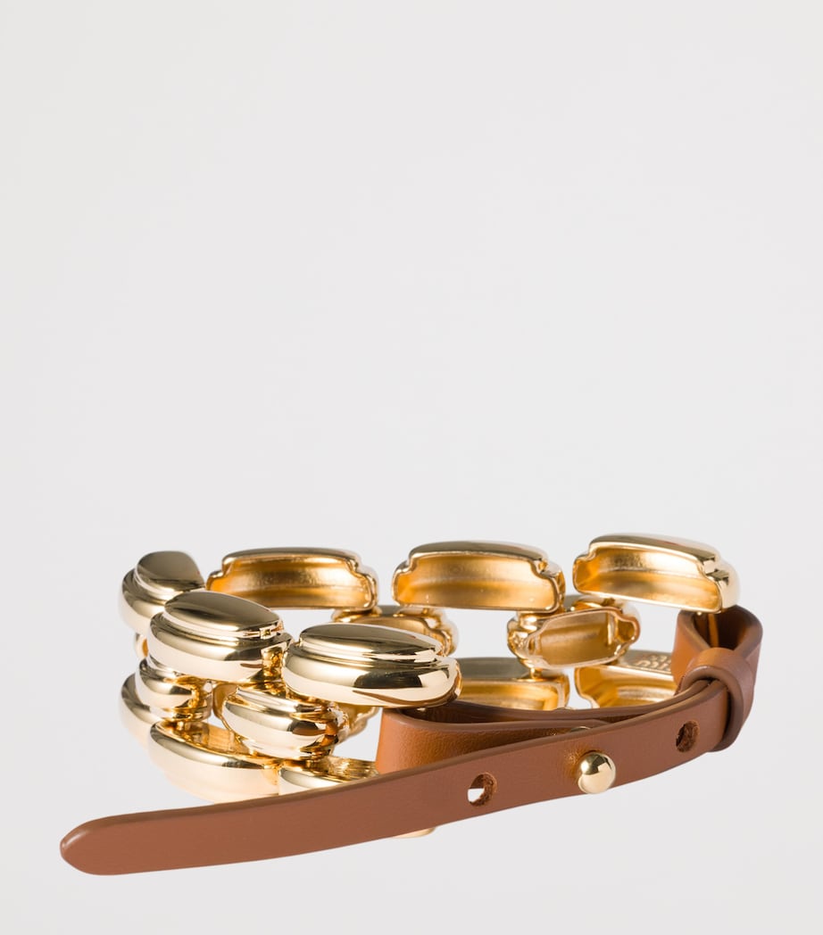 Miu Miu leather and metal bracelet, UK version