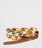 Miu Miu leather and metal bracelet, UK version