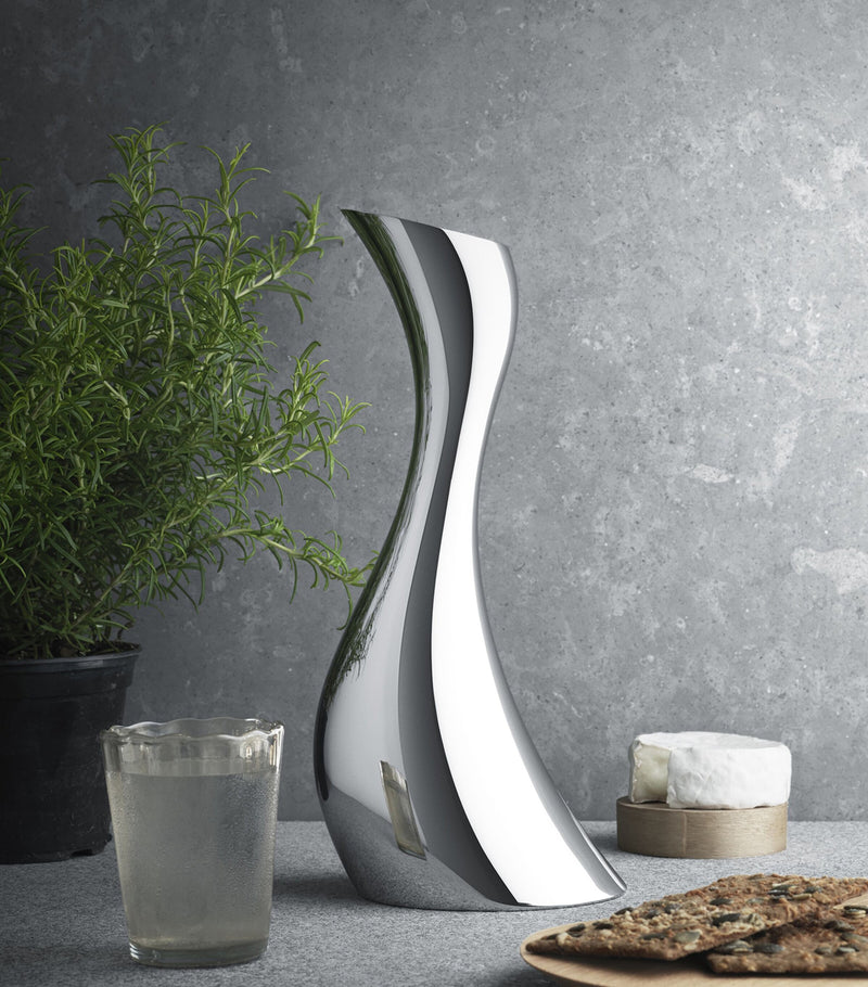 Georg Jensen Cobra pitcher mirrored stainless steel, UK version