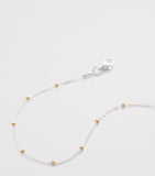 Monica Vinader mixed metal beaded chain bracelet (British brand)