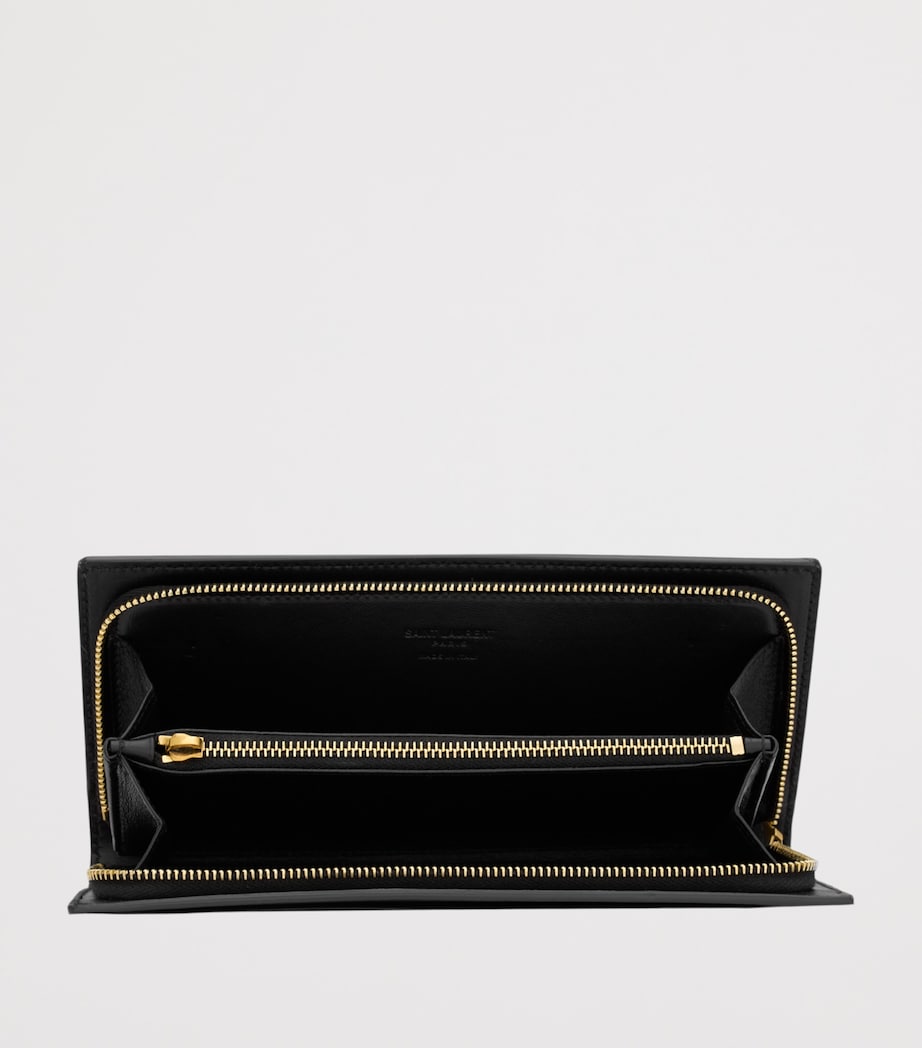 Saint Laurent large leather zip-around wallet, UK version