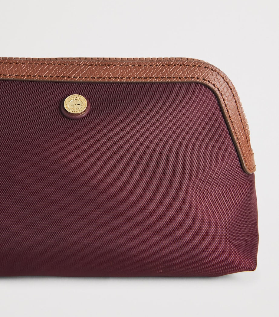 Harrods small nylon wash bag with leather trims, UK version