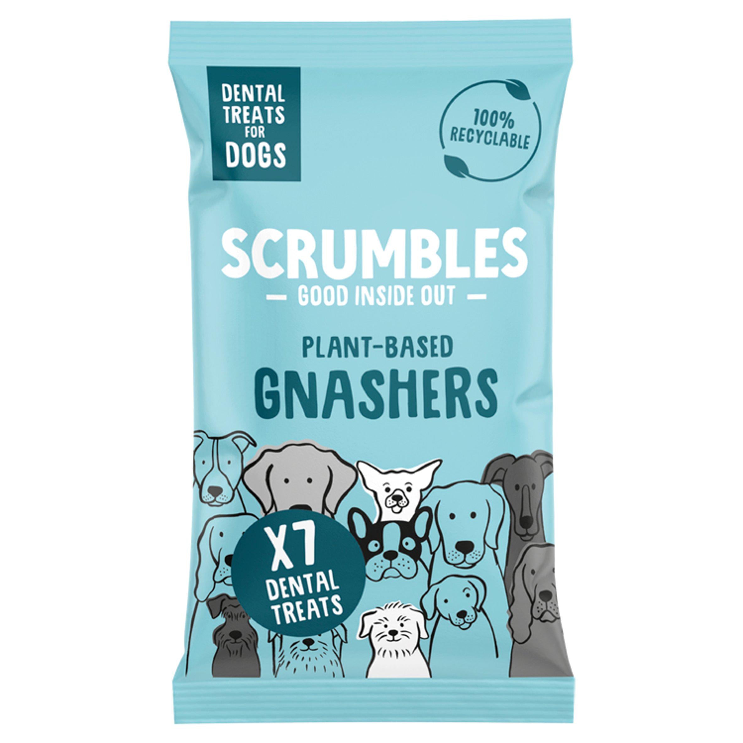 Scrumbles Plant Based Gnashers Dental Treats For Dogs 125g x7 GOODS Sainsburys   